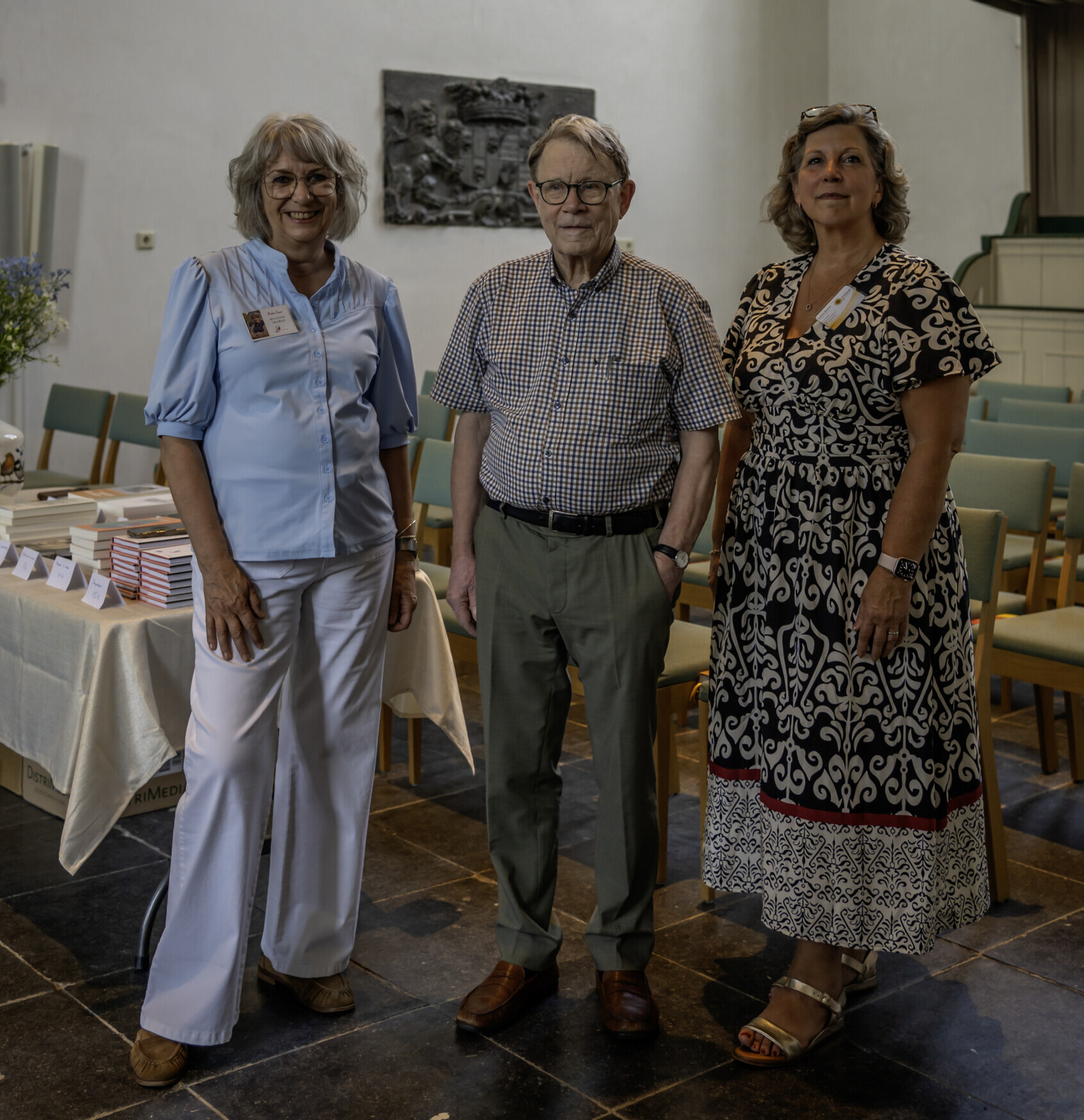 Riekie Esser samen met Manu Keirse op hun lezing.